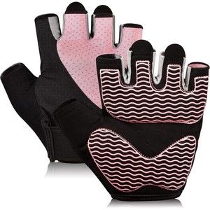 Sunnex Workout Gym Gloves for Women Fingerless Lightweight Pink Size M